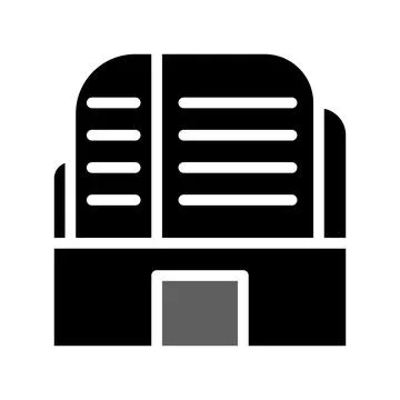 Building icon solid grey black 스톡 일러스트