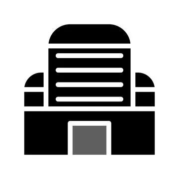 Building icon solid grey black イラスト素材
