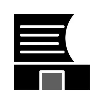 Building icon solid grey black イラスト素材