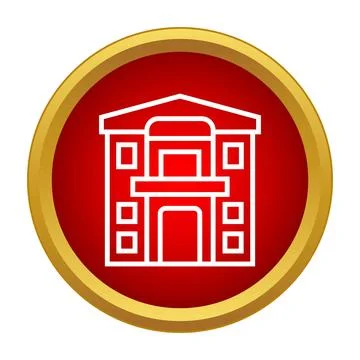 Building icon symbol representing house estate property Ilustración de archivo