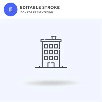 Building icon vector, filled flat sign, solid pictogram isolated on white, logo イラスト素材