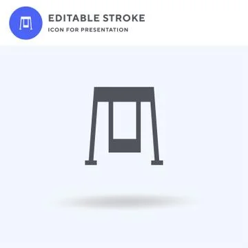 Building icon vector, filled flat sign, solid pictogram isolated on white, logo Illustrazione stock