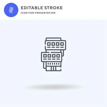 Building icon vector, filled flat sign, solid pictogram isolated on white, logo Stockillustratie