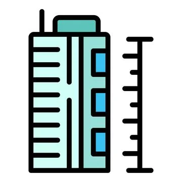 Building icon vector flat Ilustración de archivo