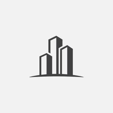 Building icon vector Illustrazione stock