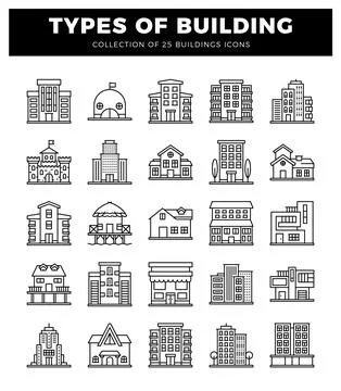 Building icons for graphic design projects Ilustración de archivo