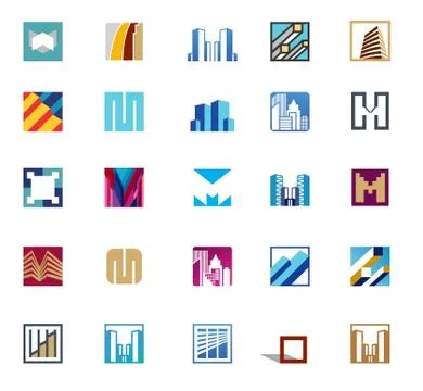 Building icons Stock Illustration