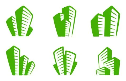 Building icons Stock Illustration