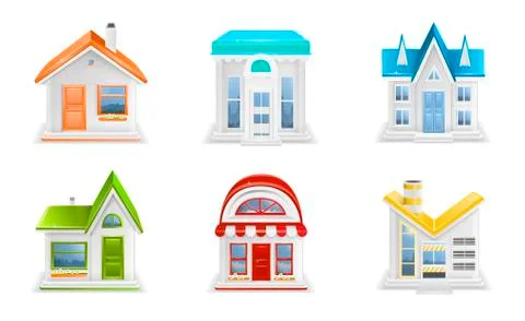 Building icons Stock Illustration
