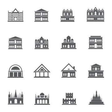 Building Icons. Vector illustration Illustrazione stock