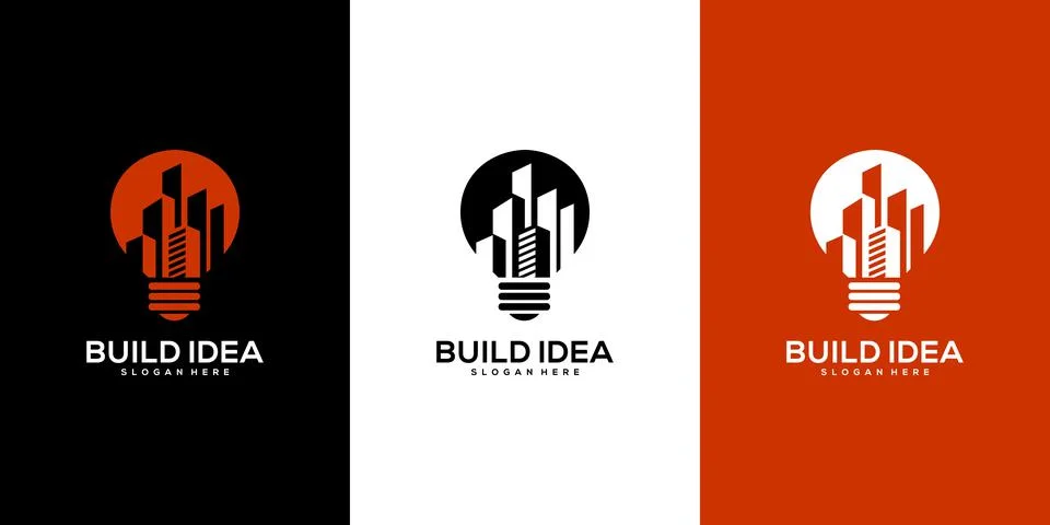 Building idea logo vector design premium Stock Illustration