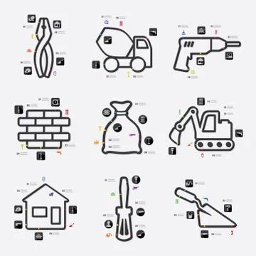 Building infographic Illustrazione stock