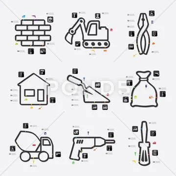 Building infographic Stock Illustration