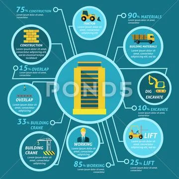 Building Infographics Set Stock Illustration