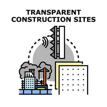 Building information modeling digital construction site technology Stock Illustration