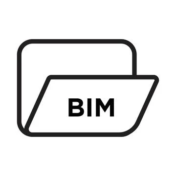 Building Information Modeling Icon Perfect for BIM and Architectural Design Ilustración de archivo