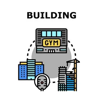 Building infrastructure developing and designing process concept 스톡 일러스트