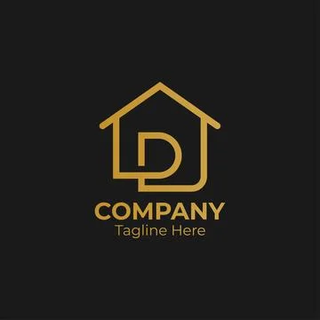 Building with initial letter D. Stock Illustration