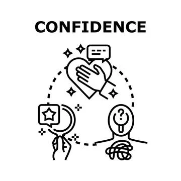 Building inner confidence concept for self esteem and clarity Stock Illustration