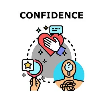 Building inner confidence concept for self esteem and clarity Stock Illustration