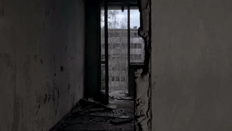 Building Inside of a Ghost Town Stock Footage 139691630