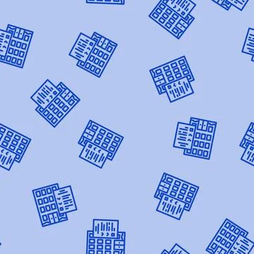 Building inspection civil engineer line vector seamless pattern Stock Illustration