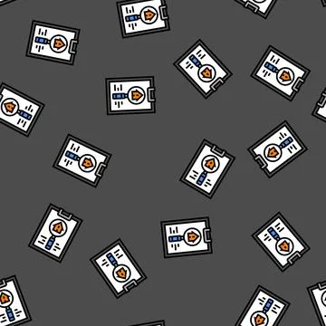 Building inspection civil engineer vector seamless pattern Illustrazione stock
