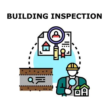 Building inspection concept for property evaluation Stock Illustration