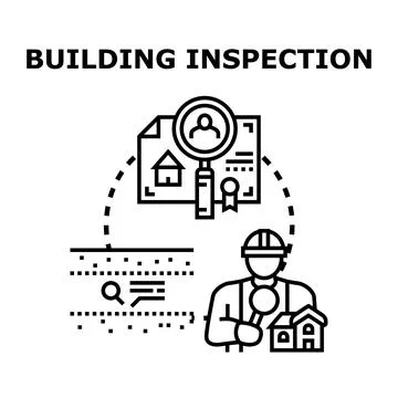 Building inspection concept for property evaluation Stock Illustration