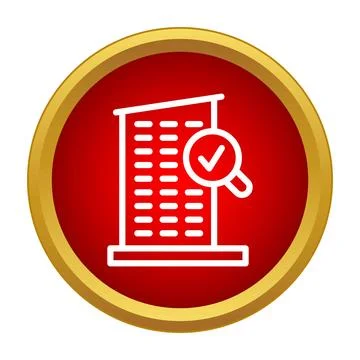 Building inspection vector icon showing quality control Stock Illustration