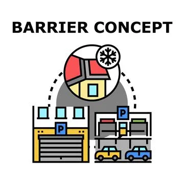 Building insulation barrier concept for cold protection Ilustración de archivo
