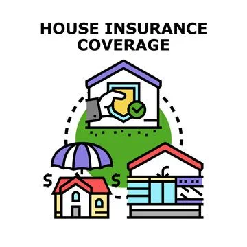 Building insurance coverage securing diverse property assets Ilustración de archivo