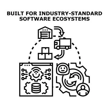 Building integrated software ecosystems for industry standards Stock-Illustration