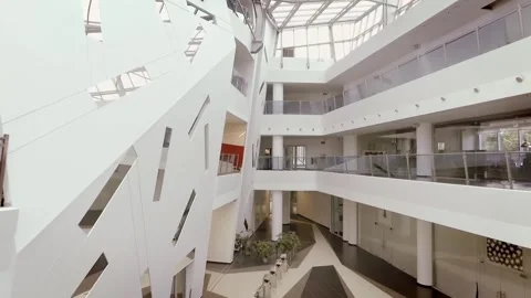 Building Interior and sun shinning through the windows Stock Footage 240900882