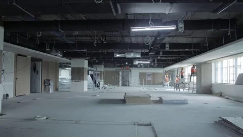 Building Interior Work in Progress Timelapse 動画素材 72532628