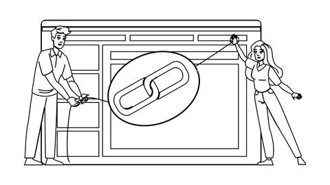 Building internal linking vector Ilustración de archivo