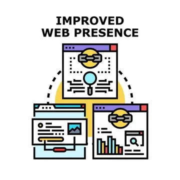 Building internet and digital presence for online success Stock Illustration