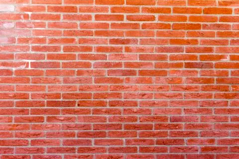 Building: isolated background of red brick wall Stock Photos