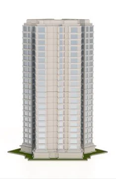 Building isolated on white background. 3D illustration Stock Illustration