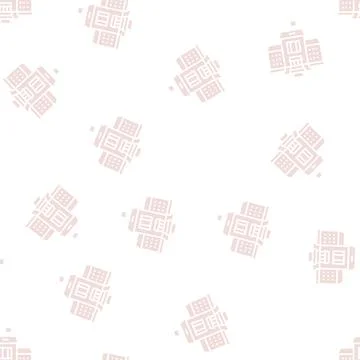Building kindergarten glyph seamless pattern Ilustración de archivo