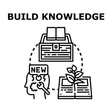 Building knowledge and developing skills concept vector Stock Illustration