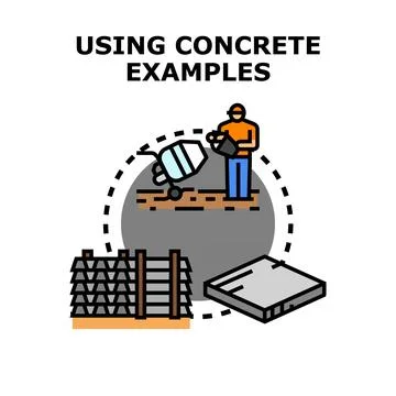 Building knowledge using concrete examples concept Stock Illustration