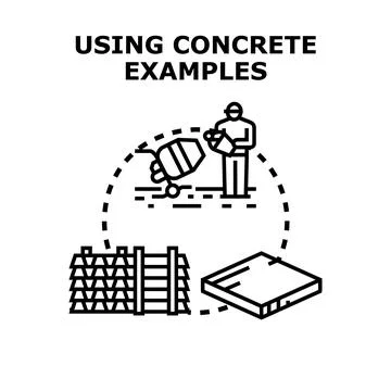 Building knowledge using concrete examples concept Stock Illustration