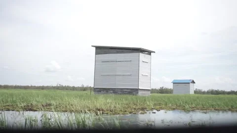 The building on the lake Stock Footage 242697750