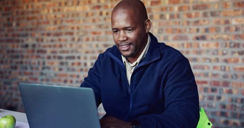 Building, laptop and reading with black man on construction site for planning or Stock Footage 336778463