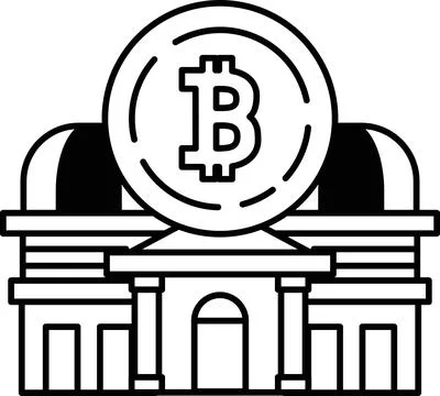 A building with a large B on it Ilustración de archivo