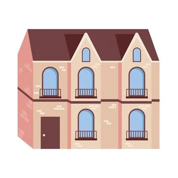 Building with large windows Ilustración de archivo