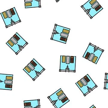Building layout 3d printer vector seamless pattern Ilustración de archivo