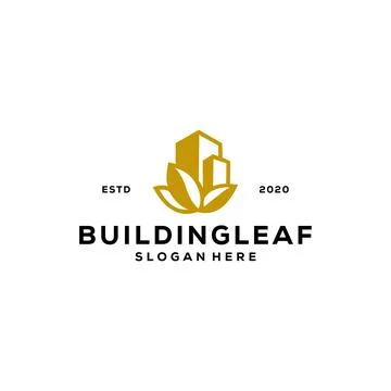 Building leaf logo design vector Stock Illustration