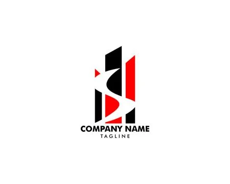 Building With Letter S Logo Design Stock Illustration